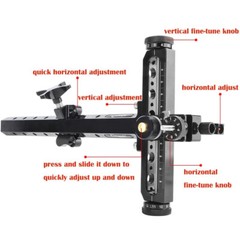 1 Pin Recurve Bow Sight Adjustable Aluminum T Shape ArcheryTarget Hunting
