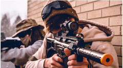 Crosman Game Face TACR91 Full-Auto Electric Airsoft Rifle 200 FPS