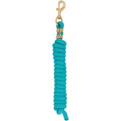 Weaver Equine 5 8 Inch x 10 Feet Turquoise Horse Lead Rope with Brass Snap