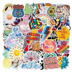 Lots of 200 Random Vinyl Laptop Skateboard Stickers Luggage Decals Dope Sticker