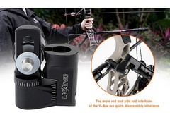 Single Side Adjustable V-Bar Mount Quick Disconnect Bow Rod Stabilizer, Arche…