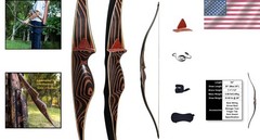 Deerseeker Archery 54″ Longbow Set RH/LH Bamboo Core