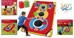 Arcade Style Cornhole Set with 21+ Games Portable Yard Games for Kids & Adults