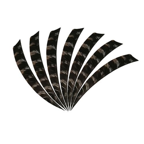 50pcs 3″ 4″ 5”Shield Cut Archery Fletches Arrow Feathers Turkey Feather Right…