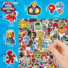 200PCS Cool Character Stickers for Water Bottles Skateboard Luggage Laptop Bumpe