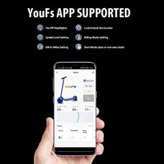 Foldable Electric Scooter for Adults – APP Smart – 30KM Range – 20MPH Max Speed