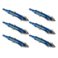 12pcs Hunting Broadheads 100 Grain Archery 2.3″ Cut Crossbow Arrowheads Blue USA