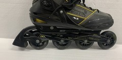 AERIO ELITE Q-60 Roller Derby Speed Inline Skates – Black & Gold Men’s Size 10