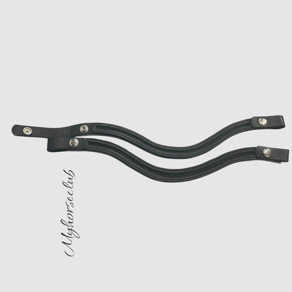 Snap Empty channel Leather Browband english bridle,dressage high quality materia
