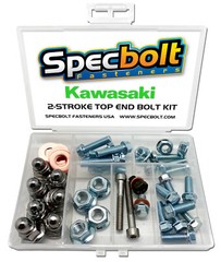 Kawasaki Top End Engine Bolt Kit KX 65 80 85 100 112 125 250 500 (Zinc) Rebuilds
