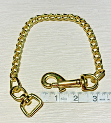 Rare 17” Miniature Donkey/Horse Show Lead Chain –Brass Plated w/ 3mm Small Links