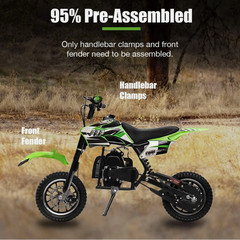 FRP DB001 50CC 2 Stroke Mini Dirt Bike, Up to 20Mph, Brand New – open box.