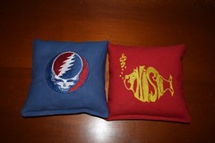 Eight Quality Cornhole Bags Grateful Dead & Phish! Whole Corn or Pellets Nice!