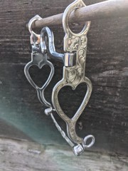 Western Silver Heart Cheek Show Bit – Ported 5″ Mouth – 8″ Cheek