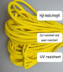 12 Strand Braided Dyneema Rope -3mm 700kg Fracture Strain – Suitable for Tent…