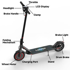 Ladped LP40 Foldable Adult Electric Scooter 31km/h Lightweight Urban Commuter