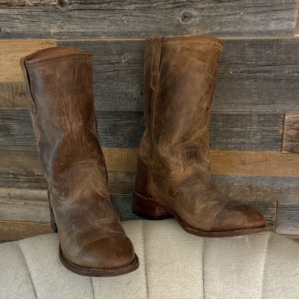 Dingo DI5732 Men’s Brown Leather Pull-On Western Boots US Size 9D