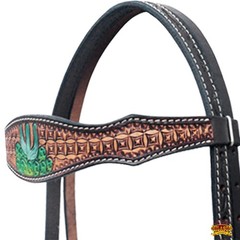 Western Headstall and Breast Collar Set HILASON Tooled Leather Horse Bridle Tack