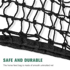 2 PCS Slow Feed Hay Nets for Horses – 31.5″ x 35.4″ Large Capacity – Black