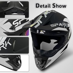Sanqing Youth Dirt Bike Helmets Dot Approved- Teenagers Motocross Atv Off-Road