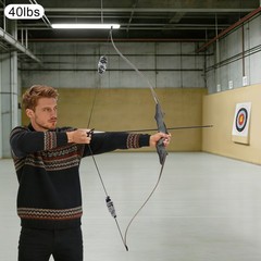 40 Pound Recurve Bow Kit Takedown Wooden Hunting Bow With Accessories Bogen Set