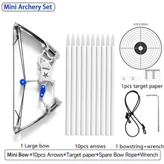 TIETHEKNOT Mini Archery Bow Set Right Hand Compound silvery