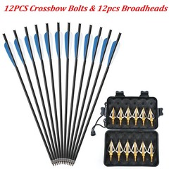 Hunting 20 INCH Crossbow Bolts Arrows Half Nock OD8.8mm +/or 100Grain Broadheads