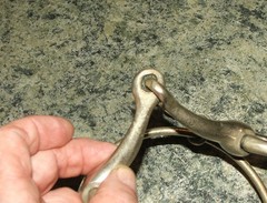 Stainless Steel Used 5 inch Snaffle Ring Bit with half cheek