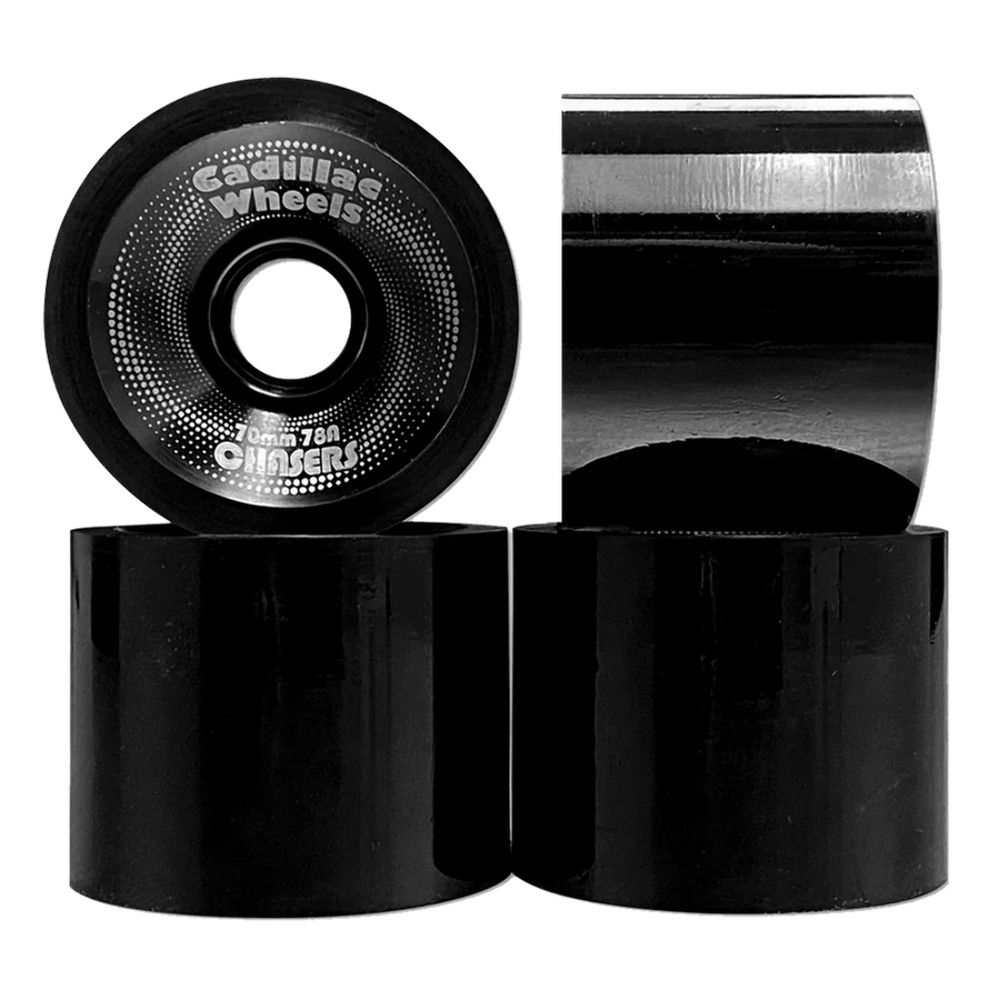 Cadillac Wheels Chasers Black 70mm 78A Skateboard Set of 4