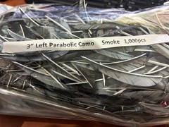 12 Ozark 3″ Left Wing Parabolic Feathers Dozen Fletchings, Vanes