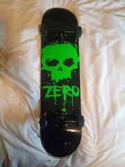Zero Skateboards Complete Skull Deck Mini Logo Wheels Bullet Trucks Used