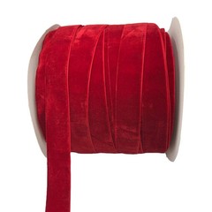 10 Yards Velvet Ribbon Spool (Red, 1″) Red 1″