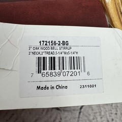 NWT Formay Bell Stirrups Oak Wood 3″ Neck 2″ Tread 5.25 x 5.25 172156-2-BG