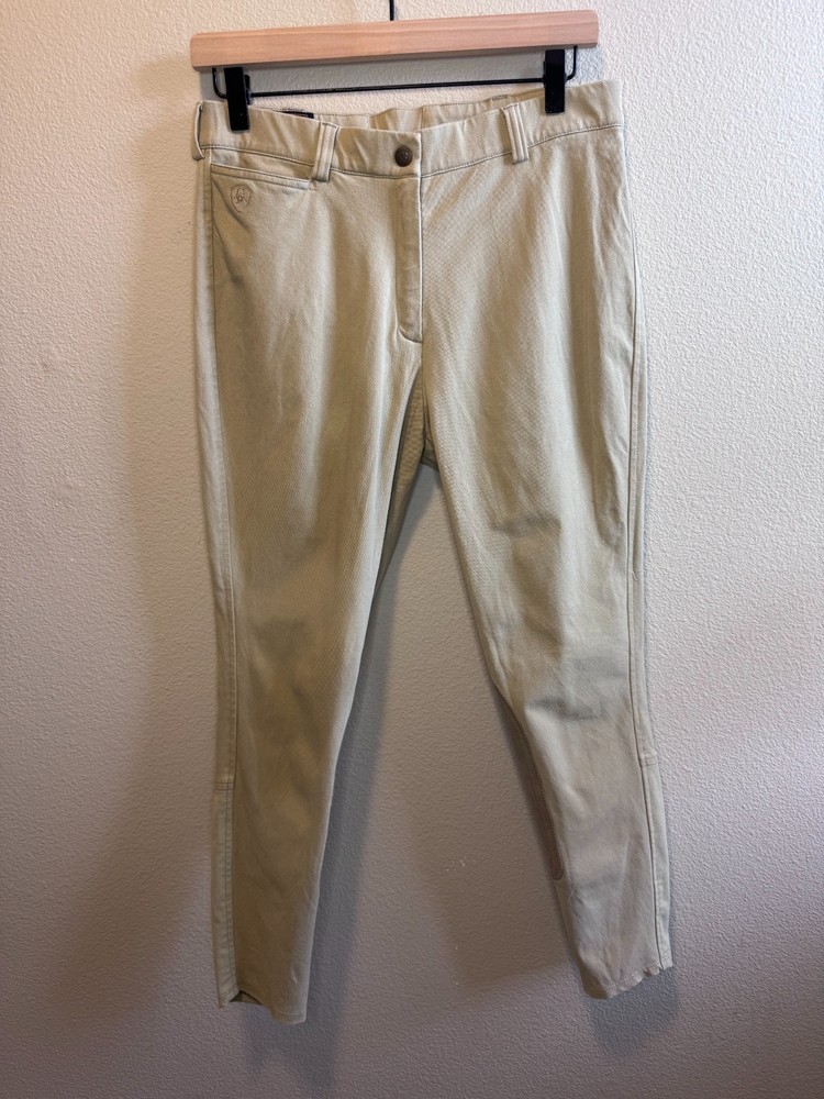Ariat Women’s Riding Breeches Tan Patch 28R x 24 Stretch Cotton Equestrian Pants