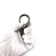 4 Pack 3.16″ Stainless Steel Locking Carabiner Clip Heavy Duty Snap Spring Hook