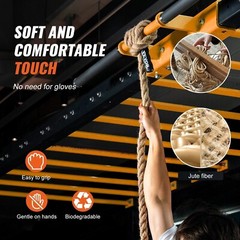 VEVOR 1″x100FT Gym Climbing Rope Fitness Strength Training Rope Home Exercise
