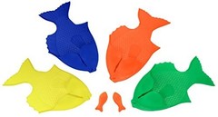 Backyard Bass Casting Game for Kids | Angler Educator Set with 16 Fish & 20 Plug