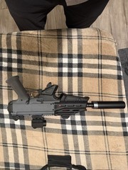 ASG CZ Scorpion EVO 3 A1 Airsoft Rifle w/ Red Dot, Suppressor & Case
