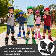 Kids Protective Gear Set, Knee Pads for Kids 3-10Years Toddler Knee and Elbow…