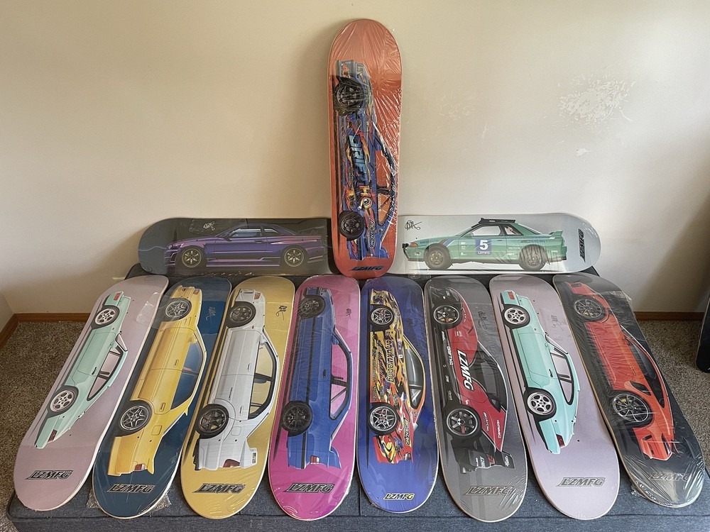 Signed Adam LZ – LZMFG Skateboard Deck lot of 11 – See description