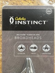 Cabelas Instinct Incision Fixed Blade Broadheads 100gr