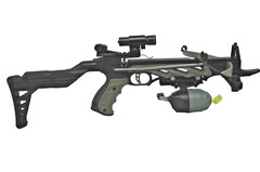 80lbs.Green Alligator CrossBow w/Large Red Laser,Reel,3 Fishing Arrows & more !!