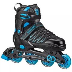 ROLLER DERBY CUSTOM ADULT IN-FIT SKATES – SIZE: MEN 7-10 – BLUE/BLACK