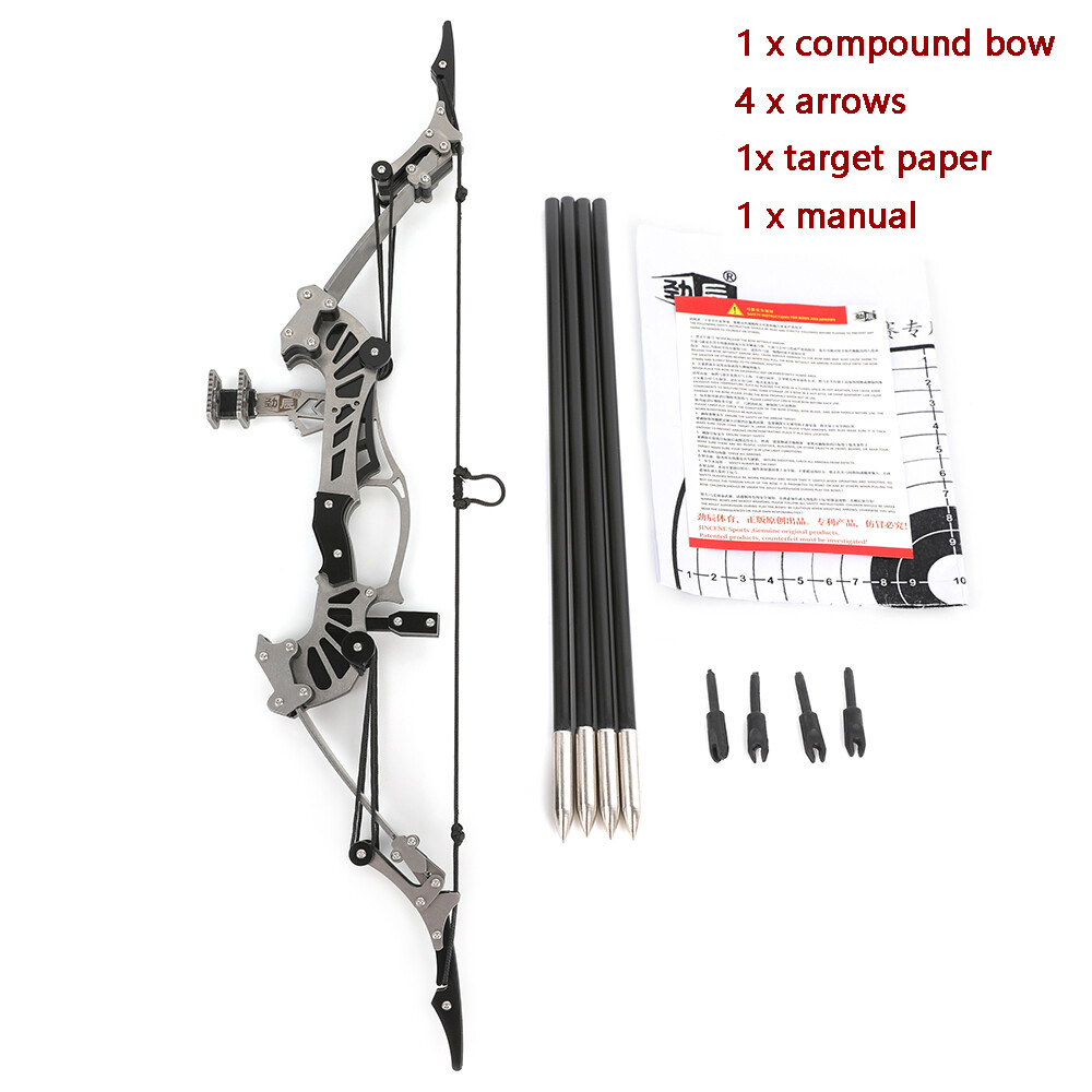 Mini Compound Bow Kit Archery Target Shooting 16″ Pocket Bow Kid Toy Game Sports