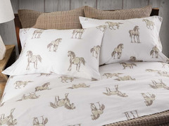 Rod’S Easy Rider Western Queen Sheet Set – Tan & Brown – 4 Piece Cotton