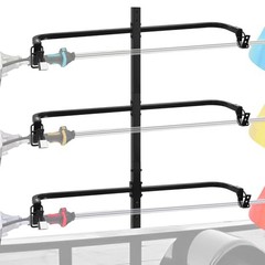 3 Place Weed Eater Rack, Mount On Landscape Truck Trailer Enclosed Carbon Black