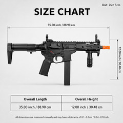WE 6mmGBB Airsoft SMG, Adjustable Hop-Up, Semi/Full Auto Modes, 320-350 FPS