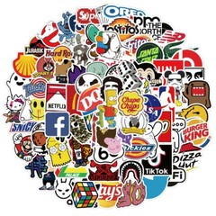 100 PCS Stickers Bomb Vinyl Skateboard Guitar Luggage Pack Brand Logo Decal