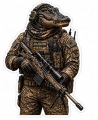 Tactical Military Alligator Operator Recon Sticker AR Decal Army Navy Special