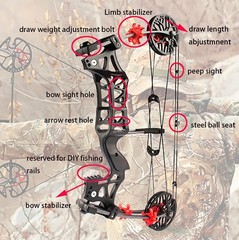 Compound Bow Kit Dual-use Bow for Arrow and Steel Ball, Steel Ball Compound B..